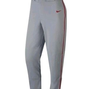 Nike Vapor Select Baseball Pants Gray‎ Red Stripe Mens Size XL BQ5489-053 NEW